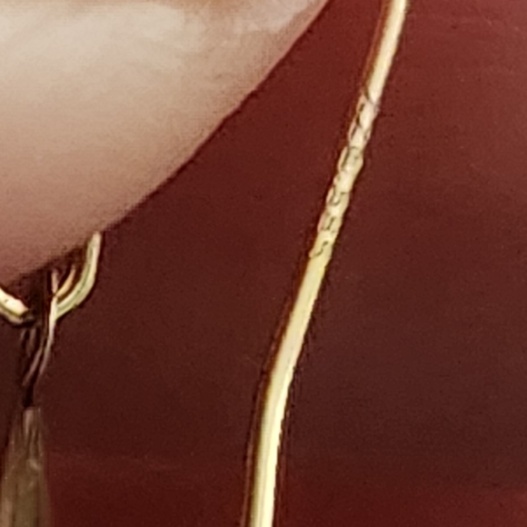 14kt gold teardrop dangle earrings - Picture 5 of 5